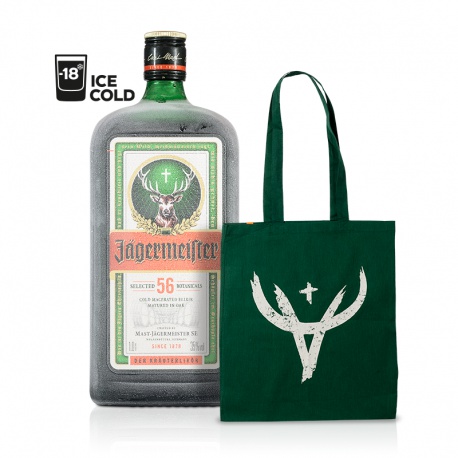 Jägermeister 1l 35% so značkovou látkovou taškou