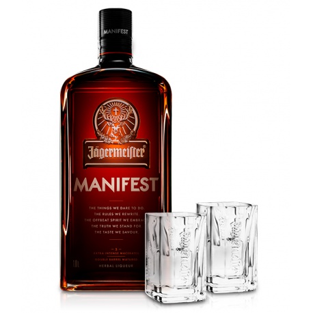 Jägermeister MANIFEST 1l 38% s dvoma pohárikmi zadarmo